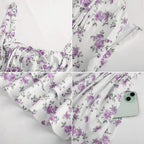 Mini-robe Corset Fleurie, Style Décontracté et Vacances