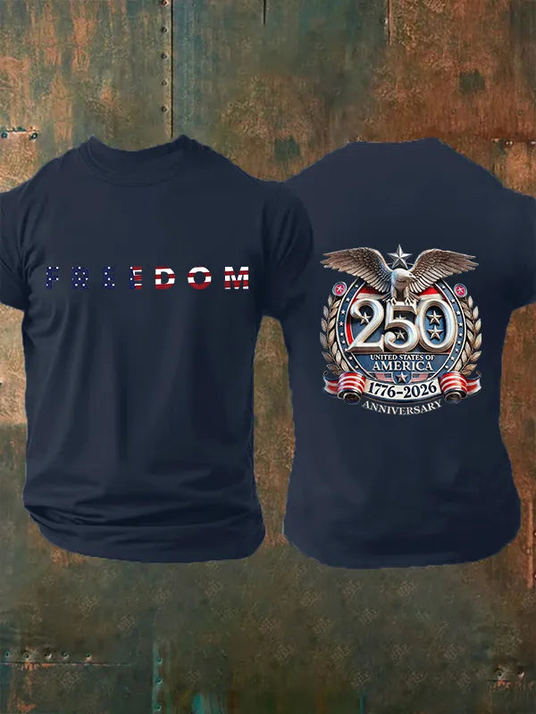 T-shirt da uomo con stampa FREEDOM