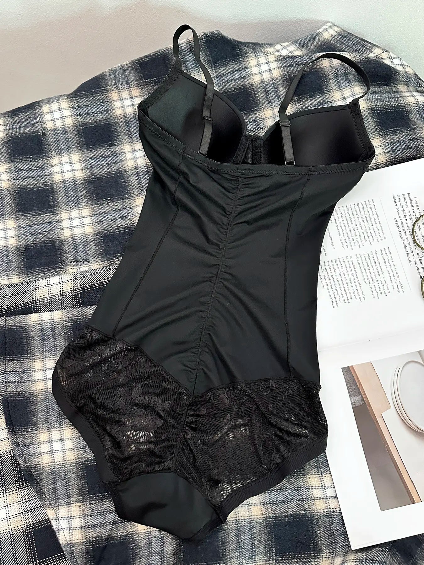 Body Gainant Amincissant Dos Nu Décolleté Plongeant pour Femme, Tailles XS-XXL, Style Décontracté, Design Uni, Portable Toute Saison