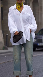 Chemisier et pantalon amples à col pour femme