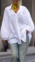 Chemisier et pantalon amples à col pour femme