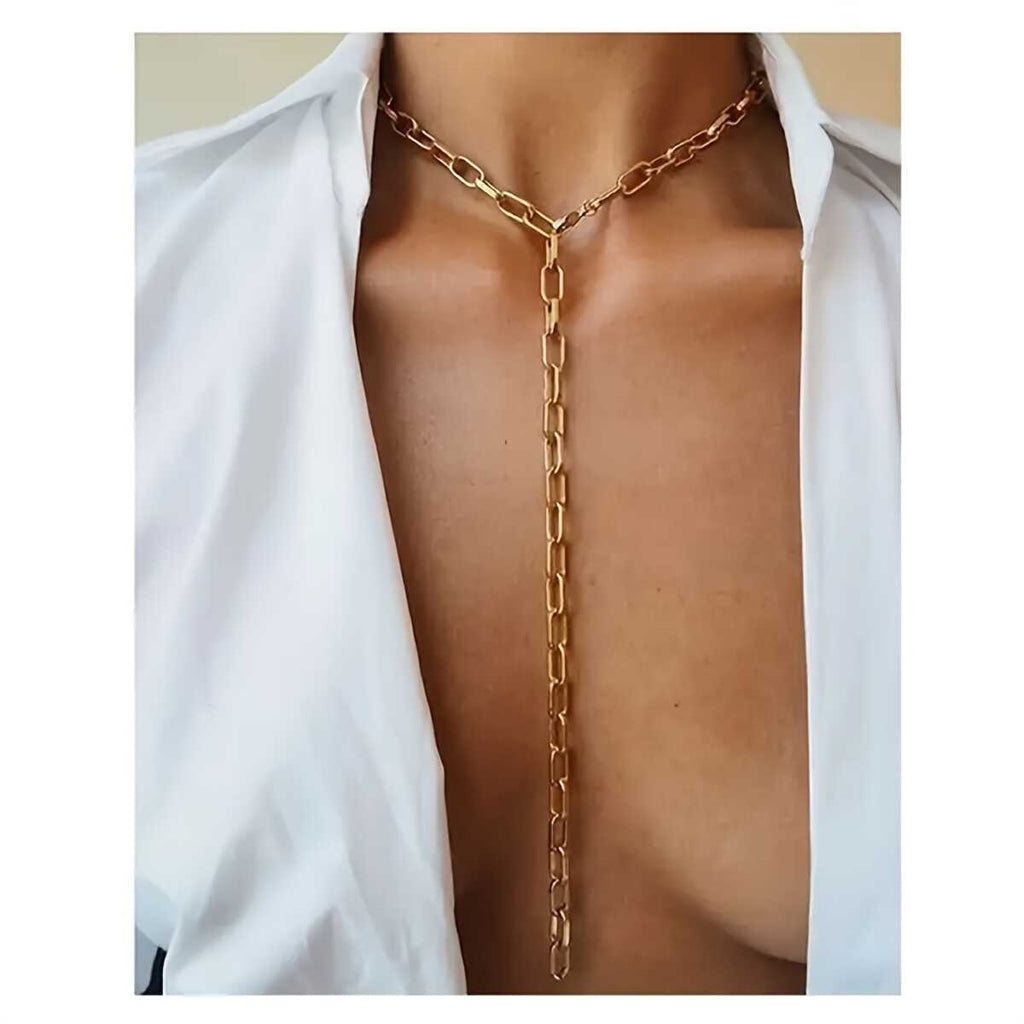 Catena per il Corpo da Donna con Giunzioni in Metallo Accessorio Elegante e Personalizzato