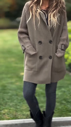 Ladies Collar Splicing Temperament Casual Coat