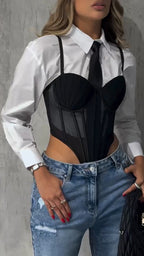 Ensemble décontracté Combinaison Caraco + Chemise Femme