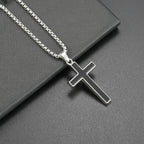 Collier Hip Hop Homme Pendentif Croix en Alliage Style Urbain