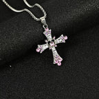 Collier Hip Hop Homme Pendentif Croix en Alliage Style Urbain