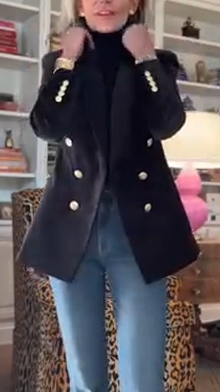 Veste décontractée élégante à col pour femme