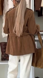 Veste décontractée avec revers élégants pour femmes