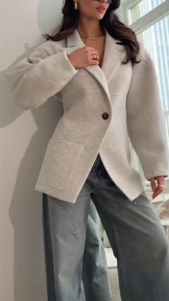 Manteau通勤气质女士翻领