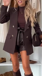 Veste Femme Col Revers Élégante de Travail