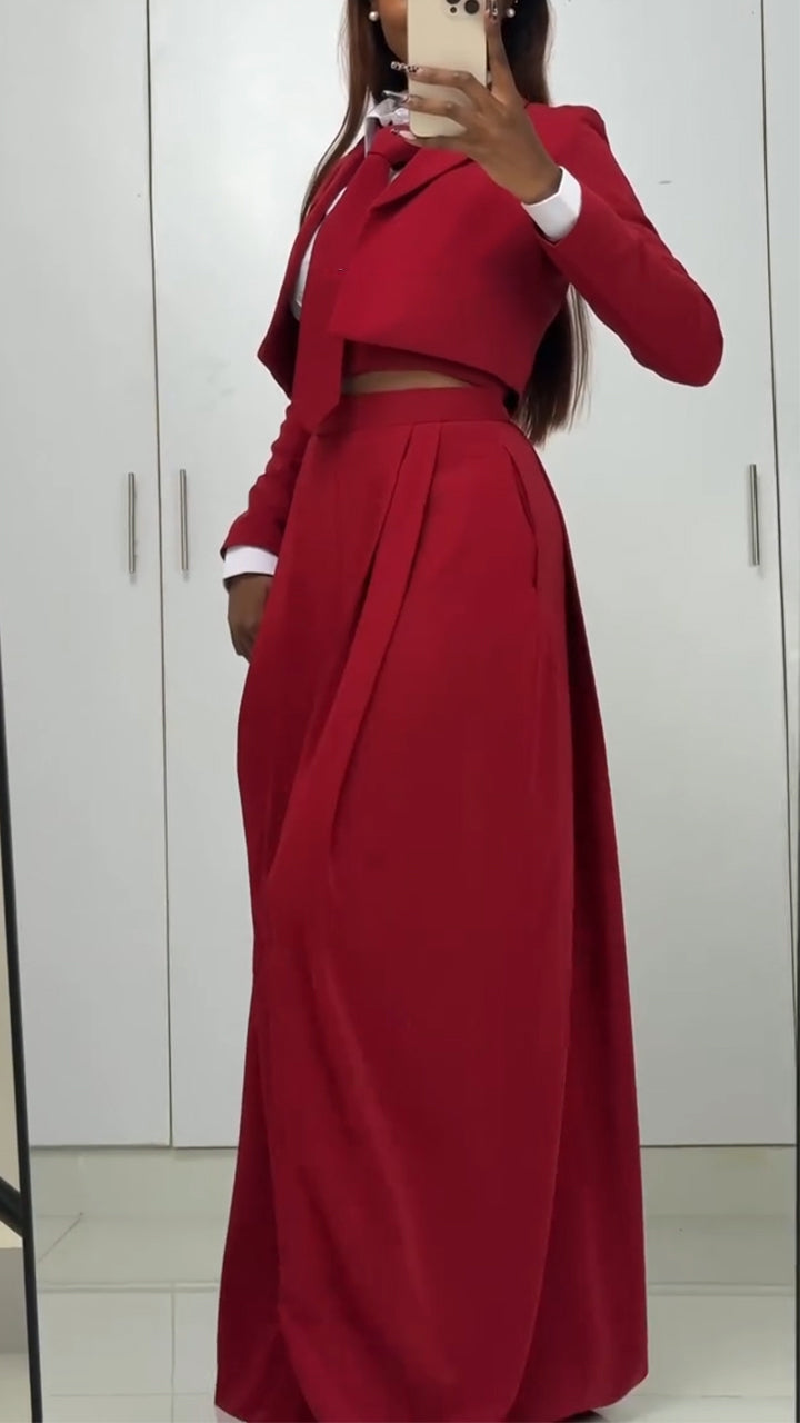 Ensemble trois pièces de banlieue pour femme