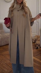 Manteau décontracté pour femme avec col montant et tempérament élégant