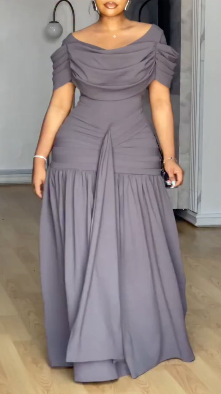 Robe sirène épaules dénudées pour femme