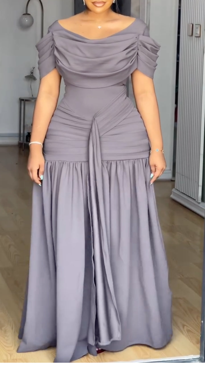 Robe sirène épaules dénudées pour femme