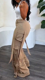 Ensemble décontracté haut à col diagonal et pantalon pour femme