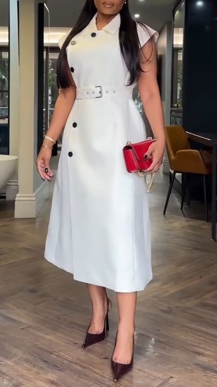 Robe Élégante à Boucle de Col pour Femme