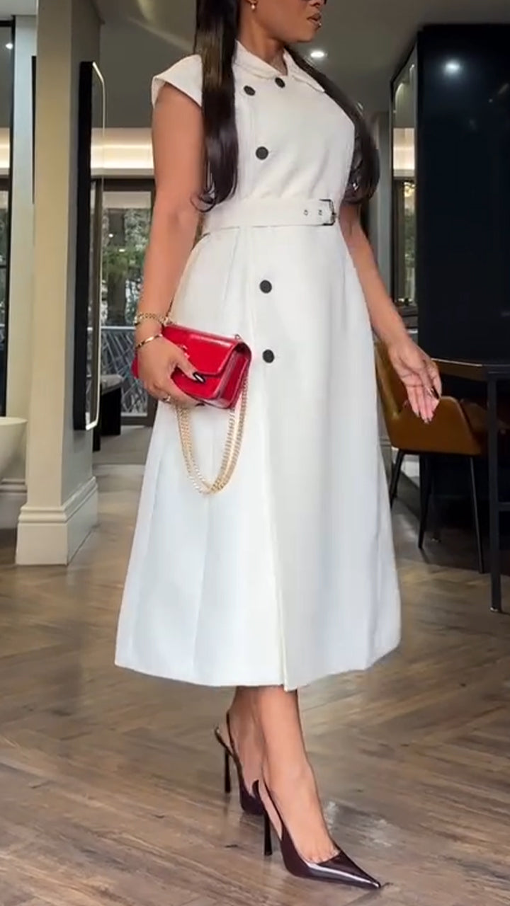 Robe Élégante à Boucle de Col pour Femme