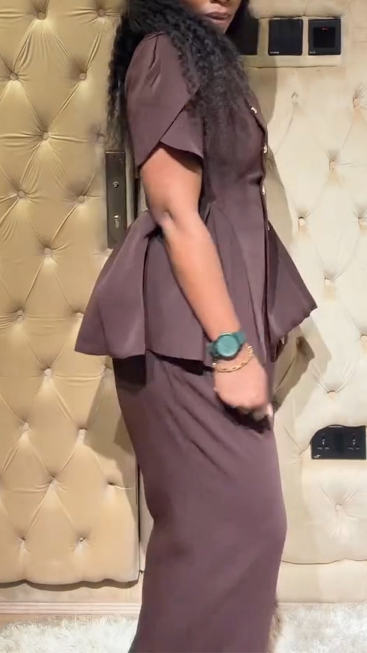 Ensemble décontracté pour femme : Haut col V et pantalon, avec du tempérament