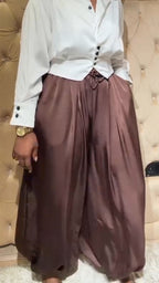 Ensemble décontracté chemise à col et pantalon pour femme