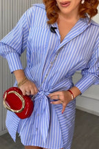 Robe Chemise Femme Double Superposition Coupe Urbaine
