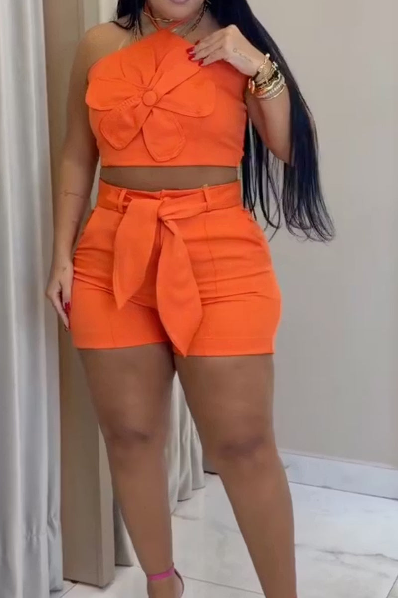 Haut floral de vacances ou short ample à cordon de serrage pour femme