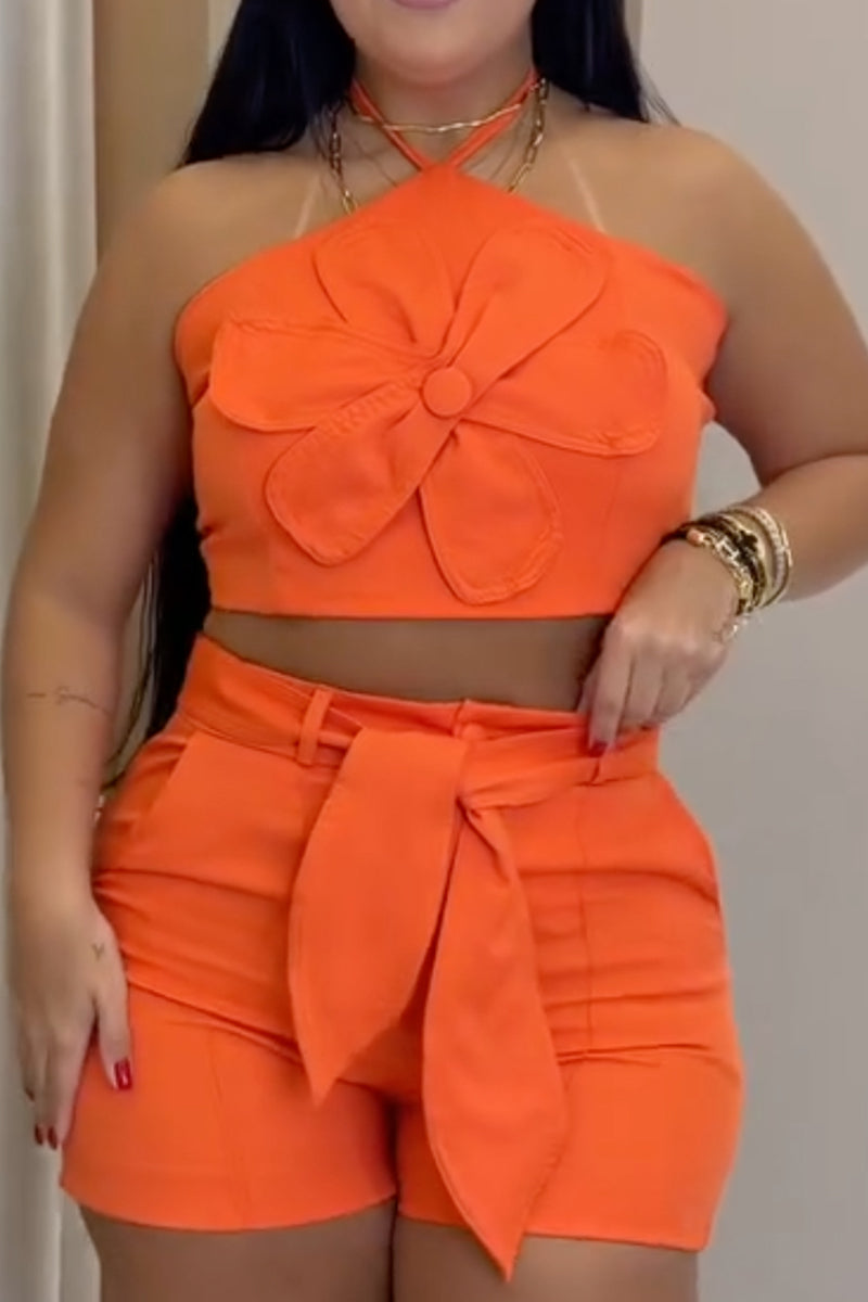 Haut floral de vacances ou short ample à cordon de serrage pour femme