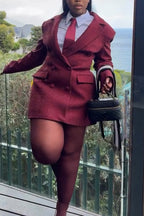Veste de Costume Formelle à Col pour Femme, Estampage à Chaud, Diamants, Élégante, pour le Travail