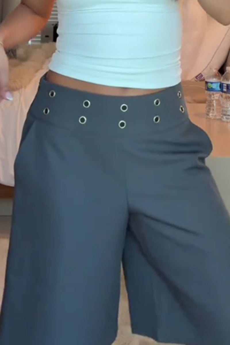 Short ample décontracté pour femme avec découpe à la taille