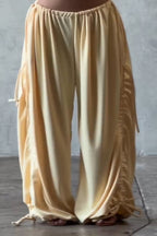 Pantalon décontracté ample pour femme avec cordon de serrage à la taille et à l'ourlet