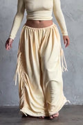 Pantalon décontracté ample pour femme avec cordon de serrage à la taille et à l'ourlet