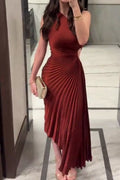 Robe de soirée moulante froncée à épaules dénudées pour femme