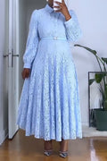 Robe longue élégante pour femme, coupe asymétrique, à franges
