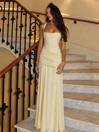 Women's Solid Color TIe-back Sleeveless Bodycon Slip Dress