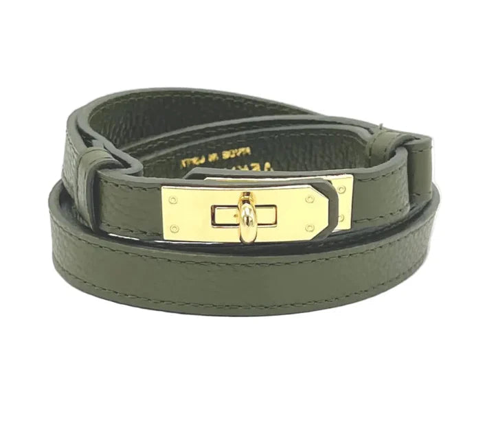2026 Ermione, Ceinture en Cuir Véritable