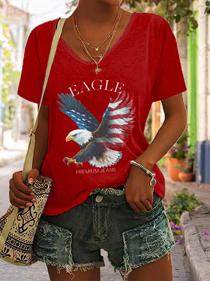 🔥Compra 3 e ottieni il 15% di sconto🔥T-shirt girocollo retrò premium con stampa jeans