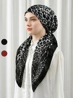 Hijab Foulard en Satin Élégant, Tissu Doux et Respirant, Absorption Facile de la Transpiration, Parfait pour le Quotidien, Conception Ajustée et Élastique, Foulard