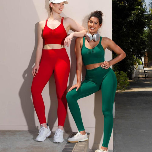 Legging de yoga taille haute pour femme - Tenue d'automne gainante sans coutures et legging de sport galbant les fesses