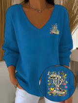 🔥Buy 3 Get 15% Off🔥Women's  Flower skull hand gesture Of WDNC Club We Do Not Care Menopause Perimenopause Print    Sweatshirt