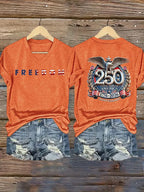 T-shirt stampa FREEDOM da donna