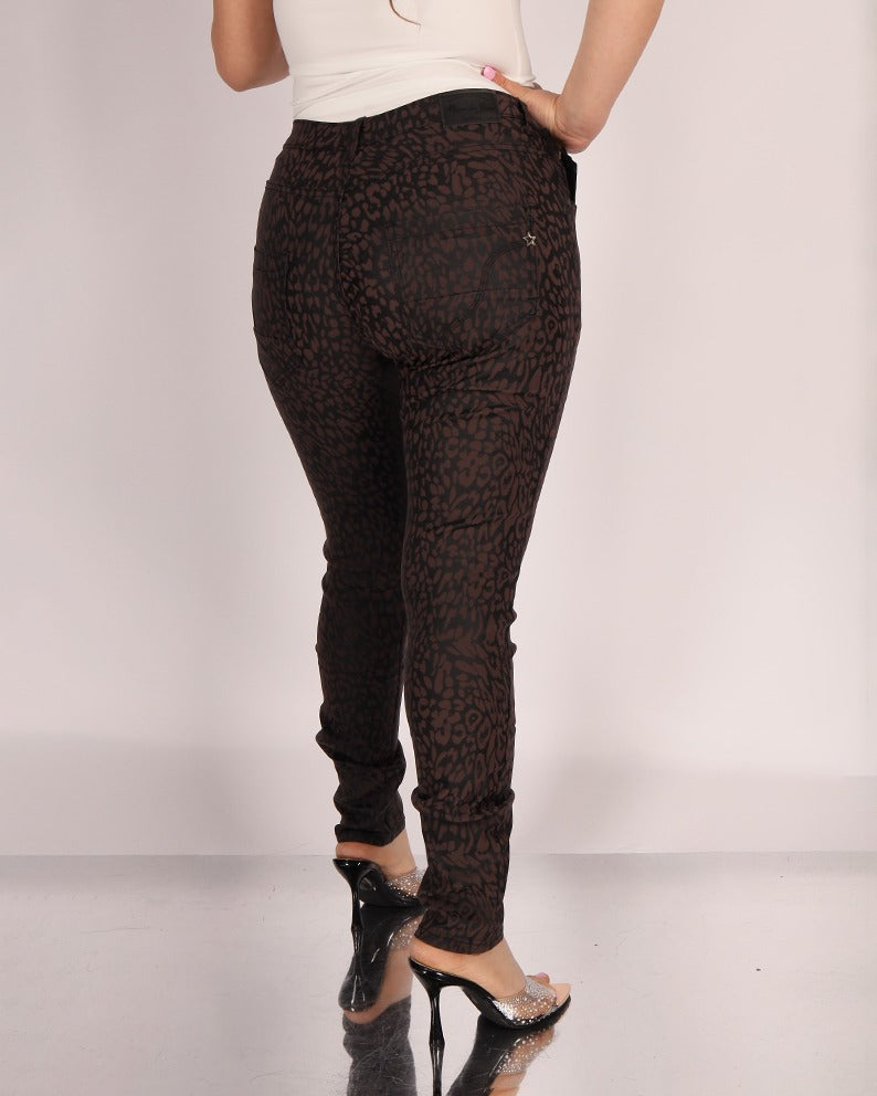 Pantaloni elastici maculati