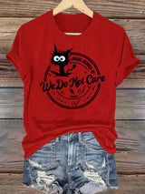 Retro Funny Proud Member Of  Club We Do Not Care Menopause Perimenopause Print T-Shirt