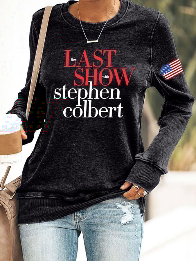 Retro Last Show Print Sweatshirt