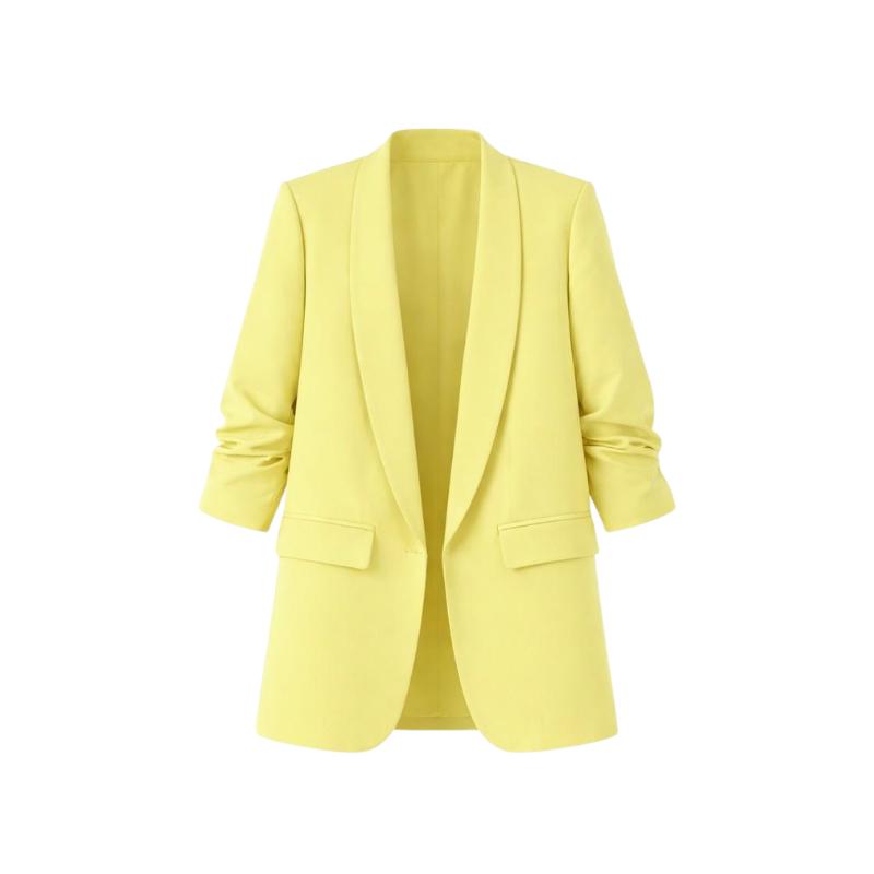 Blazer plissé à l'américaine | Vêtements pour femmes | Blazer | Plissé | Décontracté | Coupe ample