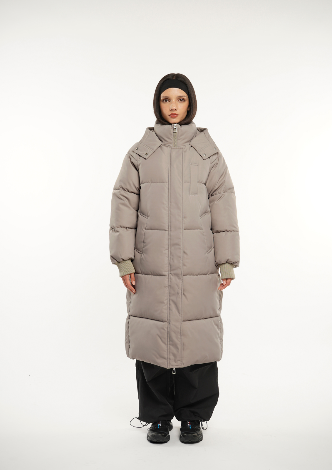 Veste longue à capuche