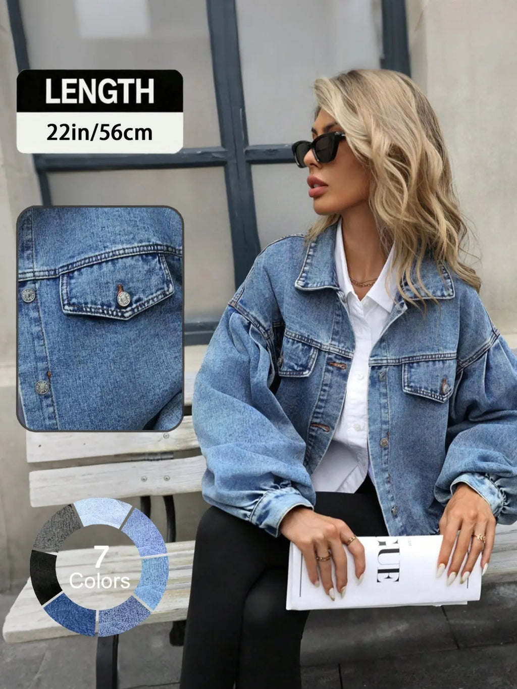 Veste en jean femme déchirée