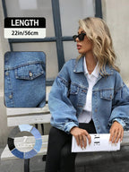 Veste en jean femme déchirée