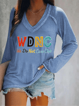 🔥Buy 3 Get 15% Off🔥Women's  V-neck Retro Funny Proud Member Of WDNC Club Menopause Perimenopause Print T-Shirt