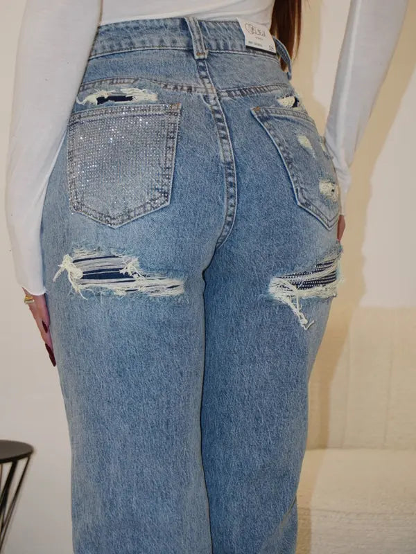 Jeans Diamond Pocket