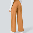 Pantaloni da Lavoro a Vita Alta con Tasche e Gamba Dritta, Abiti Business Casual da Donna, Abbigliamento Sportivo e da Esterno da Donna
