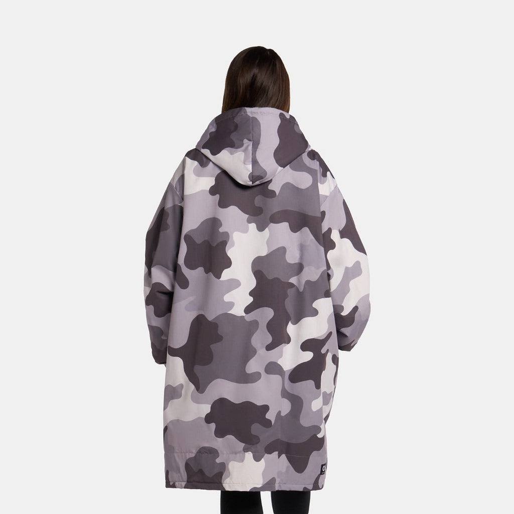 Peignoir de Séchage Imperméable Coupe-Vent, Robe de Changement Doublée Polaire Sherpa Douce, Manteau Veste à Capuche Surdimensionné à Manches Longues pour Enfants, Adultes, Hommes, Femmes, Surf, Plage, Natation, Restez au Sec